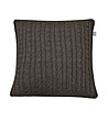 Тъмнокафява плетена калъфка за възглавница 45х45 см-0 снимка