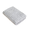 Светлосиво плетено одеяло с вълна 140х180 см-0 снимка