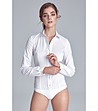Бяло боди-риза с памук Samanta-0 снимка
