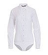 Бяло боди-риза с памук Samanta-3 снимка