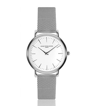 Дамски сребрист часовник с бял циферблат Denia снимка