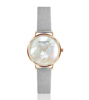 Дамски часовник в златисто и сребристо със седефен циферблат Mia снимка
