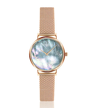 Розовoзлатист дамски часовник с ефектен циферблат Nila снимка