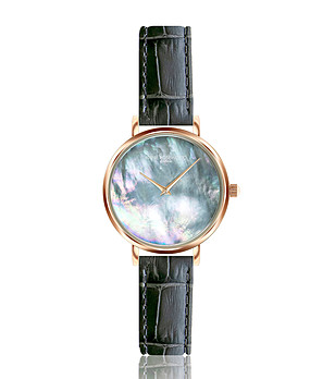 Дамски розовoзлатист часовник с ефектен циферблат Nila снимка