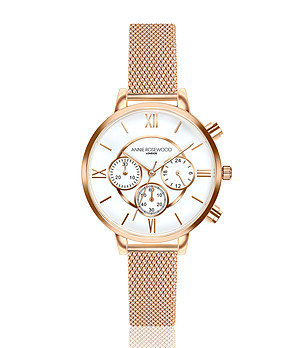 Дамски часовник хронограф в розовозлатисто с бял циферблат Ivy снимка