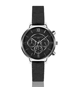 Дамски часовник в черно и сребристо Ivy снимка