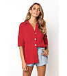 Памучна червена дамска риза Erona-0 снимка