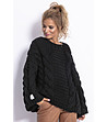 Дамски пуловер в черно Ness-0 снимка