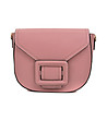Розова дамска кожена чанта за рамо Irona-1 снимка