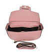 Розова дамска кожена чанта за рамо Irona-4 снимка