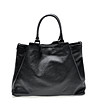 Черна дамска чанта от естествена кожа Kalia-0 снимка