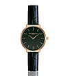 Черен дамски часовник с розовозлатист корпус Hana-0 снимка