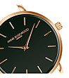 Черен дамски часовник с розовозлатист корпус Hana-2 снимка