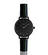 Черен дамски часовник с кожена каишка Amelia-0 снимка