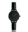 Черен дамски часовник с кожена каишка с релеф Amelia-0 снимка