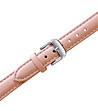 Сребрист дамски часовник с розова кожена каишка Amelia-3 снимка
