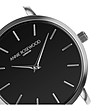 Черен дамски часовник със сребрист корпус Monica-2 снимка