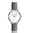 Дамски сребрист часовник със сива каишка Denia-0 снимка