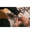 Дамски розовозлатист часовник с каишка в цвят крем Emilia-1 снимка