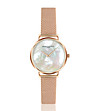 Розовoзлатист дамски часовник със седефен циферблат Mia-0 снимка