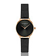 Черен дамски часовник с розовозлатист корпус Lenitta-0 снимка