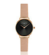 Розовозлатист дамски часовник с черен циферблат Lenitta-0 снимка