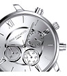 Сребрист дамски часовник хронограф с каишка в сиво Ivy-2 снимка