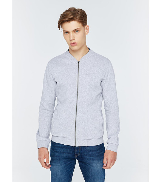 Сиво памучно мъжко спортно горнище Raiden снимка