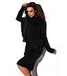 Комплект от блуза и пола в черно Lornita-3 снимка
