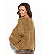 Дамски пуловер в цвят капучино Emala-1 снимка