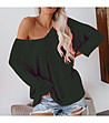 Тъмнозелен дамски пуловер Belita-1 снимка