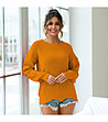 Дамски пуловер в цвят охра Hestia-0 снимка