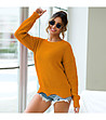 Дамски пуловер в цвят охра Hestia-1 снимка