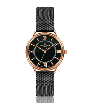 Дамски часовник в розовозлатисто и черно Nanda  снимка