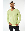 Светлозелен памучен мъжки пуловер Zolia-0 снимка