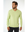 Светлозелен памучен мъжки пуловер Zolia-2 снимка