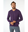 Лилав памучен мъжки пуловер Zolia-0 снимка
