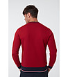 Мъжки памучен пуловер в червено и тъмносиньо Bruno-1 снимка