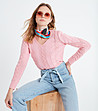 Мек дамски пуловер в розово Lorenza-3 снимка