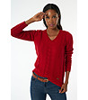 Мек дамски пуловер в червено Lorenza-0 снимка
