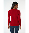 Мек дамски пуловер в червено Lorenza-1 снимка