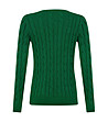 Зелен дамски памучен пуловер Izala-1 снимка