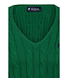 Зелен дамски памучен пуловер Izala-2 снимка