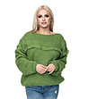 Зелен дамски пуловер Gladis-0 снимка