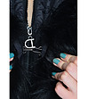 Черно дамско яке с пух Berta-4 снимка