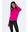 Топъл дамски пуловер в цвят циклама Marissa -2 снимка