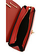 Малка червена дамска кожена чанта Tessi-4 снимка