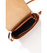 Дамска кожена чанта в цвят коняк Sania-3 снимка