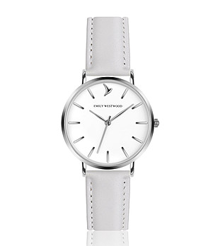Дамски часовник в сребристо и бяло Lamaila снимка