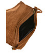 Кафява дамска велурена чанта с ресни Maryla-4 снимка